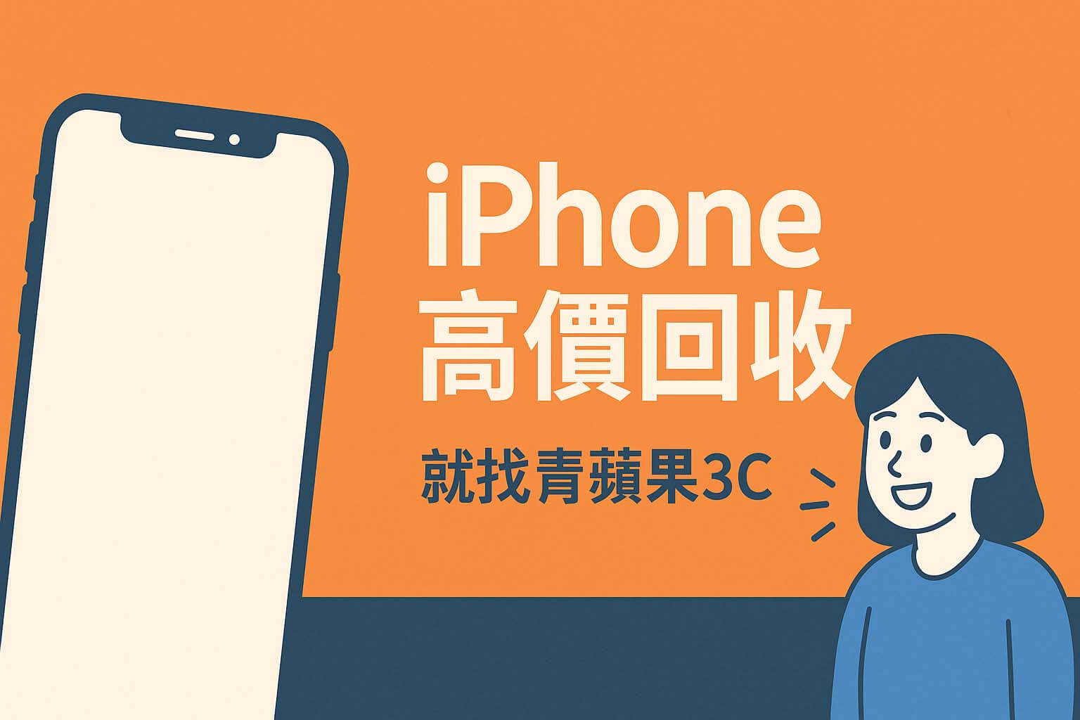 台中 iPhone 高價回收推薦｜青蘋果3C 手機收購圖卡
